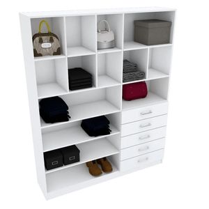 ARMÁRIO CLOSET LOJA COM GAVETAS M140.2021.B (PRATELEIRAS)