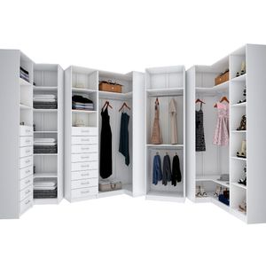 KIT CLOSET 2,40A COM GAVETEIRO E CABIDEIRO M264.B