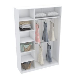 MÓDULO CLOSET A2,20 CAB. MALEIRO E NICHOS M300.B (LOJA E CLOSET)