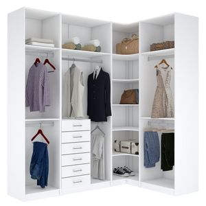 KIT CLOSET COM GAVETEIROS E CABIDEIRO A 2,50 M311.B