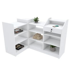 BALCÃO CAIXA VITRINE M45.2020.B 100% MDF (EXPOSITOR, LOJA)