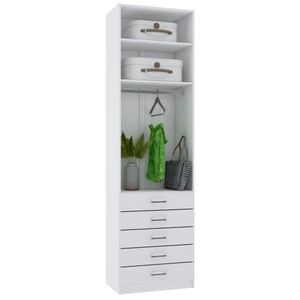 MÓDULO CLOSET CABIDEIRO COM 5 GAVETAS M453.B (CASA)