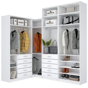 KIT CLOSET MODULADO 2 ALTURAS 4 MÓDULOS M451.B (CLOSET, CASA)
