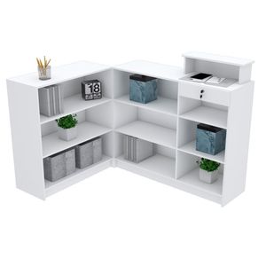 BALCÃO CAIXA ATENDIMENTO COM GAVETA M465.B (LOJA, RECEPÇÃO)