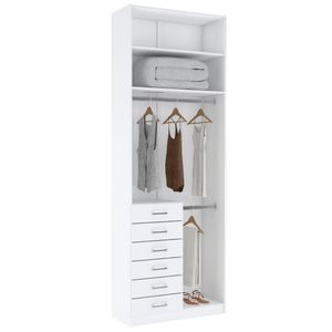 MÓDULO CLOSET GAVETEIRO E CABIDEIRO A270XL95XP40 M415.B