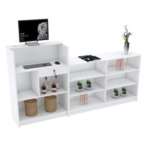 BALCÃO CAIXA ATENDIMENTO 220CM 100% MDF M200.B (LOJA)