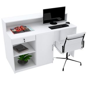 BALCÃO DE ATENDIMENTO RETO 100% MDF M477.B (LOJA, CAIXA)