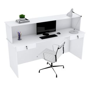 BALCÃO ATENDIMENTO RECEPÇÃO M448.B 100% MDF (LOJA, CAIXA)