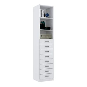 MÓDULO CLOSET TORRE COM 8 GAVETAS + 3 PRATELEIRAS M378.B