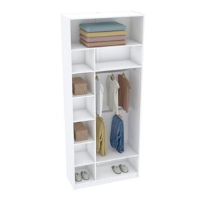MÓDULO CLOSET COLMEIA CABIDEIRO DUPLO + NICHOS M526.B