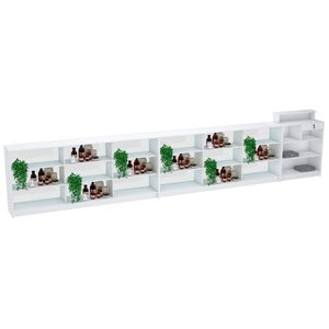 BALCÃO VITRINE 5,5 METROS COM CAIXA M540.B (EXPOSITOR, LOJA, COMÉRCIO)