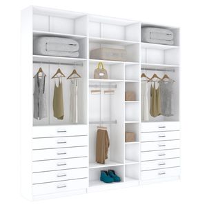 KIT CLOSET 3 MÓDULOS A 2,70 100% MDF M550.B (CASA, LOJA)