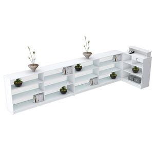 BALCÃO VITRINE 4 METROS COM CAIXA EM L M574.B