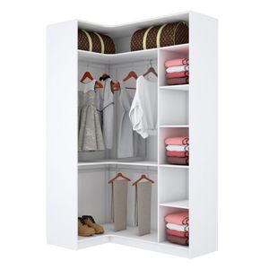 MÓDULO M596.B CANTO CAB. DUPLO, NICHOS 100% MDF (CLOSET, COMÉRCIO)