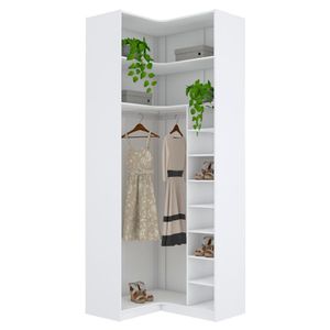 MÓDULO CANTO CLOSET NICHOS E CABIDEIRO 100% MDF M547.B