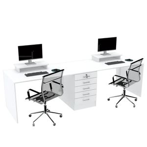 MESA ESTAÇÃO DE TRABALHO DUPLO C/ GAVETEIRO M336.B