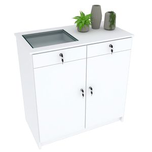 BALCÃO VITRINE JÓIAS COMPACTO COM DUAS PORTAS M297.2021.B