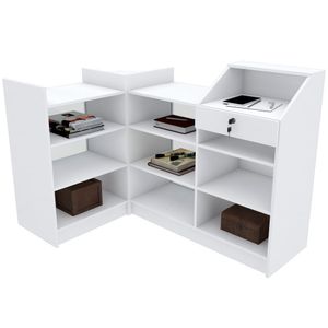 BALCÃO VITRINE CAIXA MDF M205.2021.B (LOJA, CAIXA, COMÉRCIO)