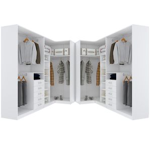 KIT CLOSET COM CABIDEIROS E GAVETREIRO A 2,00 M361.B
